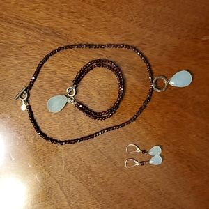 Necklace, bracelet and earring set